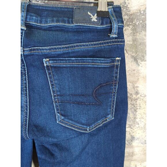 American Eagle Jeans Woman's 2 Jeggings Blue Skinny Stretch Basic Coastal - Picture 8 of 15